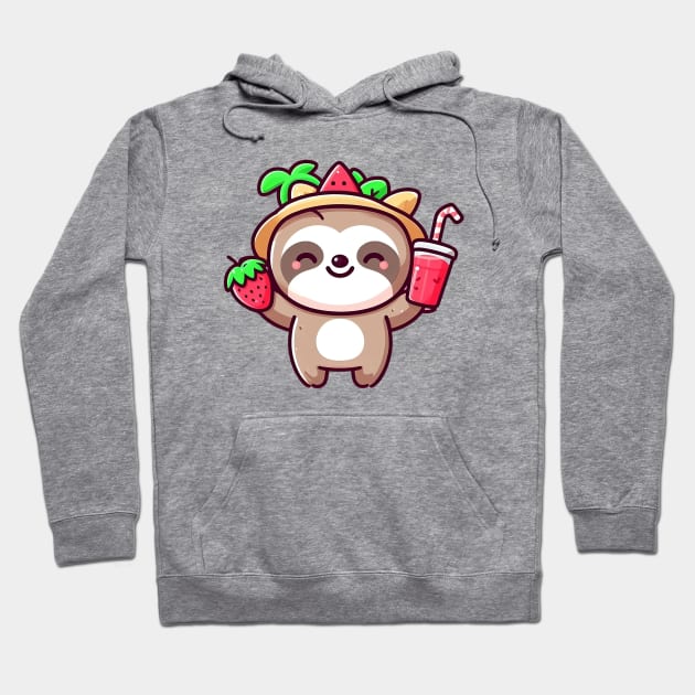 Cute Kawaii Sloth Hoodie by PhotoSphere